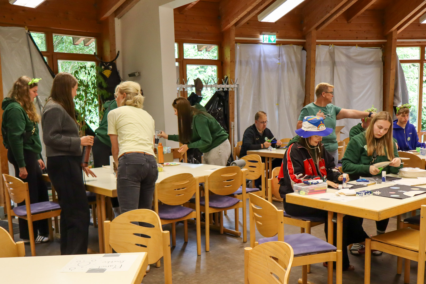Die Workshops werden vorbereitet.